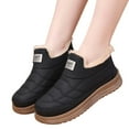 thumbnail image 5 of Wovix Womens Winter Snow Boots Waterproof Insulated Warm Faux Fur Lined Ankle Slip On Walking Comfortable Outdoor Boot Daily Black 40, 5 of 7