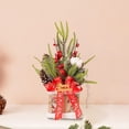thumbnail image 4 of Xihbxyly Mini Adorno para Árbol de Navidad, Decoración Navideña con Agujas de Pino, Bayas y Piñas, Ambiente Festivo Vibrante, Decoración de Escritorio o Comercial, Tamaño 37 X 20 Cm, 4 of 6