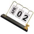 thumbnail image 2 of MasteelfCA Desk Calendar Perpetual Calendar Rustic Wooden Base Calendar Desktop Calendar Decoration, 2 of 9