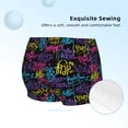 thumbnail image 2 of Rocae Graffiti Art for Girls' Cotton Boxer Briefs, Soft Mid-rise Panties-Small, 2 of 5