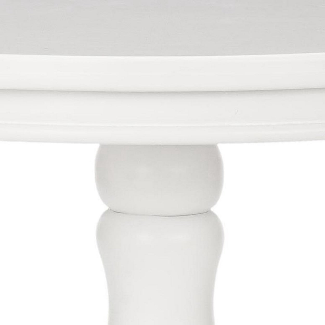 SAFAVIEH Vivienne Classic Solid Round Top Side Table, White