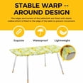 thumbnail image 4 of Farmhouse Daisy Table Cloths for 8 Foot Rectangle Tables, Spring Watercolor Yellow White Floral Green Patio Waterproof Elastic Fitted Tablecloths, Washable Rectangular Table Cover for Camping, 4 of 8