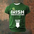 thumbnail image 2 of IWRICH Oversize Big and Tall T Shirts for Men St. Patrick's Day Casual Tshirts Short Sleeve Crew Neck Tees Dark Green L, 2 of 4