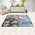 thumbnail image 3 of Painting Roses Snow Area Rug Washable Floor Carpet Mat 60 x 39 inch for Bedroom Living Room Kids Room Home Decor, 3 of 7