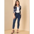 thumbnail image 2 of INSPIRE CHIC Blazer à Imprimé Floral Ouvert pour Femmes, 2 of 6