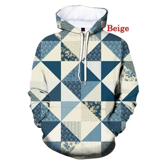 Hommes Motif Géométrique 3d Chandails à Capuchon Hommes Femmes Mode 3d Chandails à Capuchon Manches Longues Harajuku Hip Hop Chandails à Capuchon Tops Graphiques