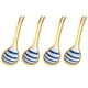 thumbnail image 1 of 4 Uds cuchara de sopa de cerámica ramen mango extendido cuchara pequeña cuchara curva vajilla, 1 of 6