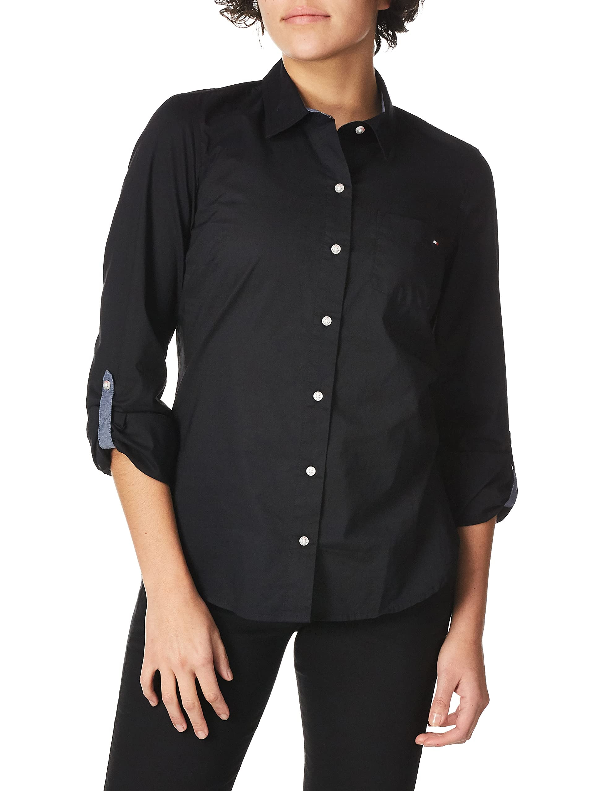 plus size black dress shirts