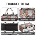 thumbnail image 4 of Large Capacity Tote Bag,Pioneer Flower Floral Print Pattern Handbag Fashion Luxury Tote Bag,15.7"x13"x 5.1" Inches,Laptop Compatible, 4 of 6
