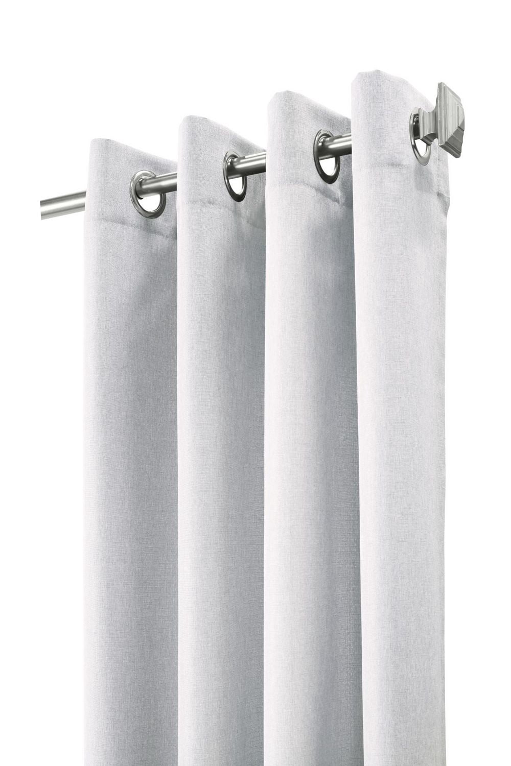 Loft Living Maria, filtrant la lumière panneau de rideau à œillets faux lin texturé 52" x 84", blanc