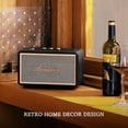thumbnail image 5 of Lonzuer Retro Madera Portátil Inalámbrico 10000mAh Batería 80W Loud Bass Subwoofer TWS Altavoz Bluetooth con Entrada AUX, Ranura para Tarjeta SD, Puerto USB para Fiesta al Aire Libre (Negro), 5 of 5