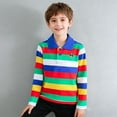 thumbnail image 4 of FAHXNVB Boys Long Sleeve T-Shirts Soft Cotton Stripe Bear Print Casual Tees Tops Comfortable Trendy Pullover Shirts 3-15 Years, 4 of 5