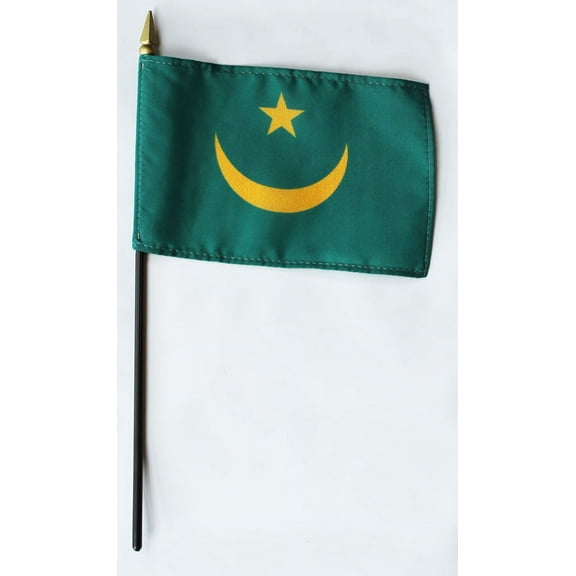Mauritania - 4"X6" Stick Flag (1959-2017)