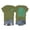 Army Green, variant on Womens Tops Summer Beach Coconut Tree Print Tanned Shirt Vacation Trendy T-Shirt Double Sided Print Short Sleeve Crew Neck Blouse
