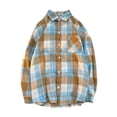 thumbnail image 2 of WREESH Men's Casual Button Down Shirts Long Sleeve Plaid Fashion Top with Checkered Print Blue, 2 of 4
