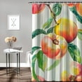thumbnail image 2 of Creowell  Colorful Peach Shower Curtain Fall Shower Curtains for Bathroom, Waterproof Thickened Fabric Shower Curtain Cute Fruit Shower Curtain Orange Bathroom Decor 60x72, 2 of 7