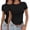 Black, variant on VJGBEGW 2-Pack Womens Short Sleeve Crop Top Crew Neck Y2K Shirt Sexy Slim Fitted Casual Base Layer Soft Workout Shirt Going Out Tops Black L
