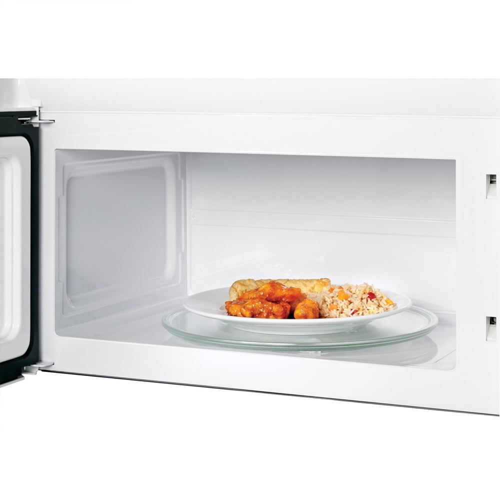 GE JVM3160DFCC 1.6 Cu. Ft. Over-the-Range Microwave Oven Bisque Bundle with Deco Chef Pair of Red Heat Resistant Oven Mitt and 3 YR CPS Enhanced Protection Pack