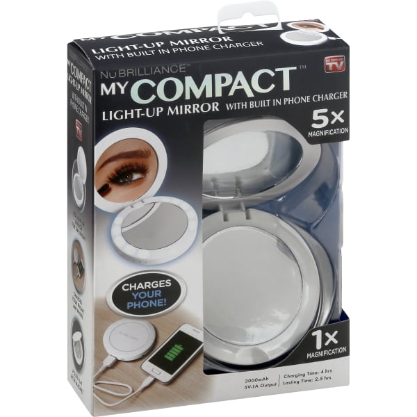My Foldaway Mirror Compact The Lighted Double Sided Vanity 5x Magnification As Seen On Tv Com My Foldaway Mirror Compact The Lighted, Lighted Vanity Mirror As Seen On Tv