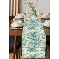 thumbnail image 3 of Table Runner Dresser Scarf 16 x 72 Inch Chinese Style Green Garden Plant Mountain River Boat Table Runners Non-Slip Heat Kitchen Dining Table Decor for Indoor Outdoor Home Party Decoration, 3 of 7