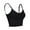 Black, variant on 6 Pack Women Cami Bras Seamless Padded Yoga Bralettes Wirefree Workout Sports Bra Comfort Camisole Spaghetti Strap Crop Tops "Black/Gray/Green/Orange/Yellow/White"