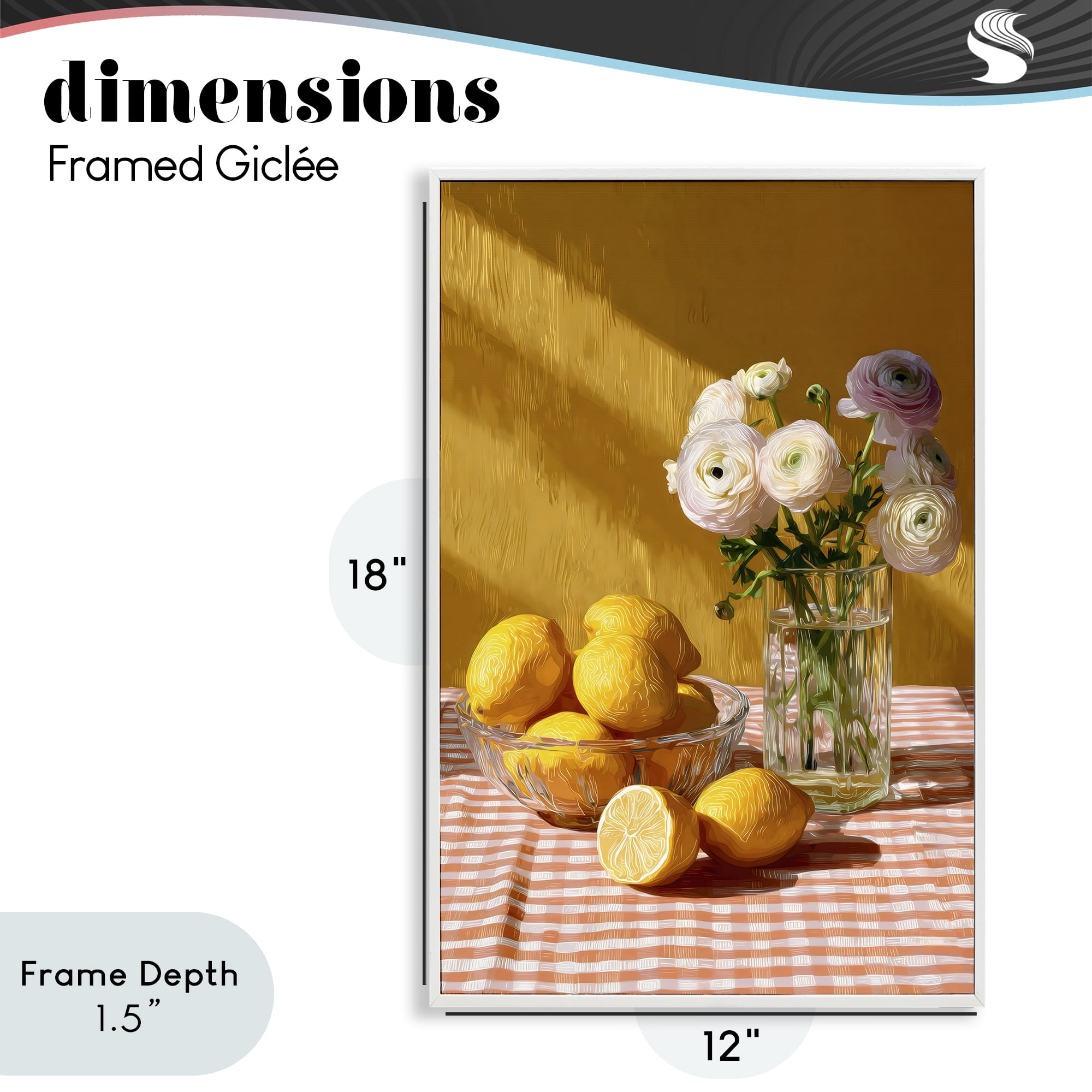 Stupell Industries Lemony Breakfast Arrangement White Framed Giclee Art, design by Petal Prints Design