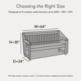 thumbnail image 2 of Covermates Outdoor Bench Cover - 64"L x 34"W x 30"H, 300D Polyester, All-Weather, 2 of 7