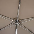 thumbnail image 2 of Safavieh Hurst 9' Market Crank UV Resistant Patio Umbrella, Grey, 2 of 6