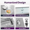 thumbnail image 5 of Utility Sink Free Standing Single Bowl Kitchen Sink,Stainless Steel Utility Sink with Cold and Hot Water Pipe,Commercial Kitchen Utility Sinks for a Laundry Room,Bathroom,Kitchen, Indoor & Outdoor, 5 of 7