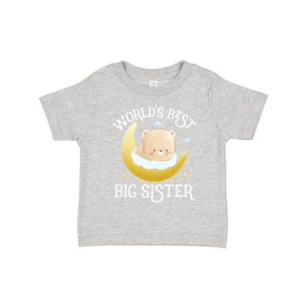 

Inktastic Bear on the Moon Big Sister Gift Toddler Toddler Girl T-Shirt