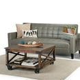 thumbnail image 6 of Trent Home Solid Mango Wood Square Coffee Table in Distressed Dark Brown, 6 of 17