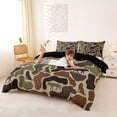 thumbnail image 2 of Erosebridal Gray Brown Camouflage Queen Duvet Cover Set for Boys Men, Camo Wolf Bedding, Black Reversible, 1 Duvet Cover and 2 Pillowcases (No Comforter), 2 of 5