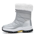thumbnail image 3 of Lopsie Women's Snow Boots Front Zipper Warm Winter Shoes Slip on Waterproof Girls Boots Outdoor Hiking Shoes, 3 of 7