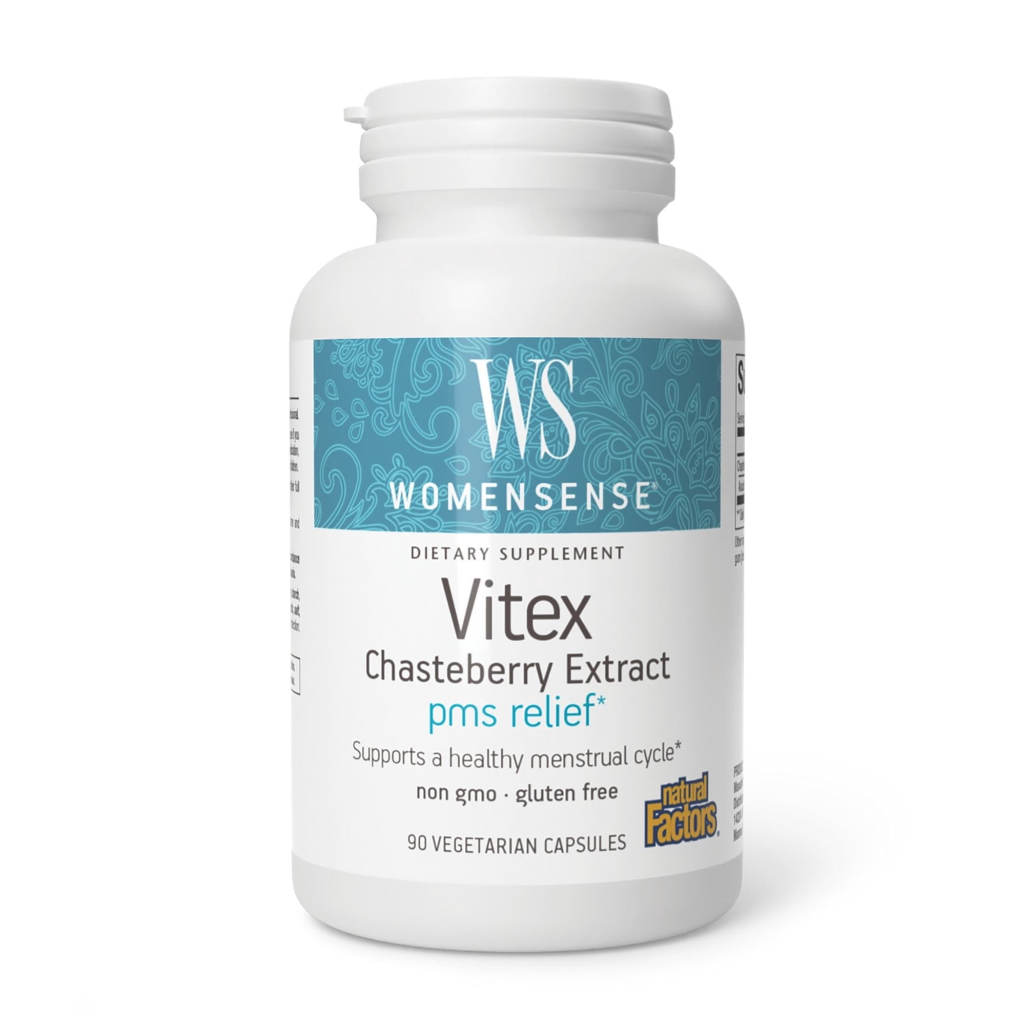 Natural Factors WomenSense, Vitex Chasteberry Extract, Helps Sooth Symptoms of PMS and Menopause, 90 Capsules