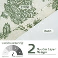 thumbnail image 5 of DriftAway Freda Jacobean Floral Linen Blend Blackout Thermal Insulated Energy Saving Privacy Window Linen Curtain Valance Rod Pocket 2 Layers Single 52 Inch by 14 Inch Plus 1.75 Header Loden Green, 5 of 8