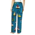 thumbnail image 3 of Xecao Transportations with Buildings Women's Straight Lounge Pajama Pants: The Epitome of Relaxed Sleepwear, 3 of 9