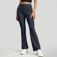 thumbnail image 4 of Women's Workout Flared Leggings High Waisted Bootcut Yoga Pants Casual No Front Seam Tummy Control Stretchy Butt Lifting Yoga Pants, 4 of 6