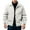 White, variant on Men's New Casual Fashionable Comfortable Notch Collar Thin-Style Jacket, Army Green, Size L
