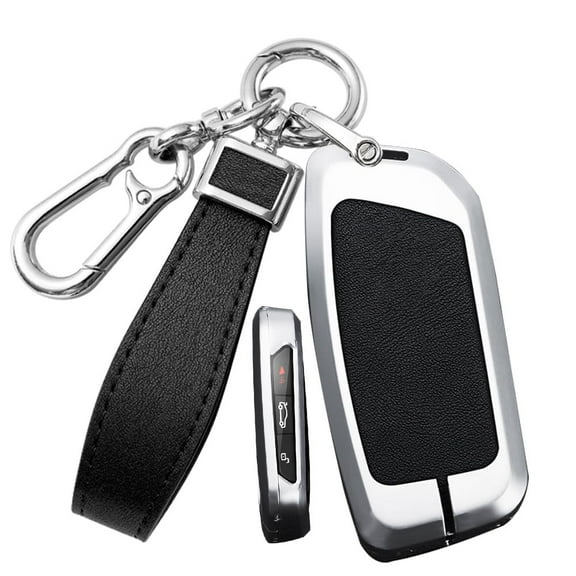Key Case Cover for BMW 7 Series 760i X7 IX i7 XM 2023 for BMW X5 X6 2024 Accessories with Keychains Alloy PU Leather Material Key Fob Holder Cover Protector