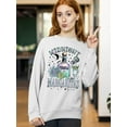 thumbnail image 2 of Midnight Margarita Cocktail Halloween Night Fun Drinks Crewneck Sweatshirt, 2XL, White, 2 of 6