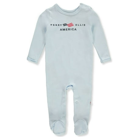 

Perry Ellis America Baby Boys Footed Coveralls - light blue 9 - 12 months (Newborn)