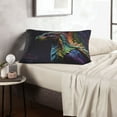 thumbnail image 6 of Sikiie Dragon with Colorful Tail Print Plush Pillow Cover, Wrinkle-proof and Stain-resistant Pillow Protector without Pillow Core, Home Decoration-20"x30", 6 of 6