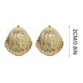 thumbnail image 3 of Fiudx Colgantes Geométricos, Tachuelas Doradas Retorcidas, Accesorios de Disco Texturizado, Moda Femenina Moderna, Uso Informal para Fiestas, Estilo Cómodo, Incluye 2 Pares, 3 of 5