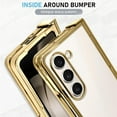 thumbnail image 4 of for Samsung Galaxy Z Fold 5 Case Plating Frame Electroplate Clear Luxury Elegant Case Camera Protector Soft TPU Shockproof Protective 3 PCS Anti-Skid Galaxy Z Fold 5 Case -Gold, 4 of 6