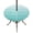 Teal, variant on Round Outdoor Tablecloth with Umbrella Hole and Zipper, Teal Brown Ombre Tablecloth with Elastic Waterproof, Geometric Striped Water Ripple White Patio Table Covers for 31" - 35" Picnic Pool Tables