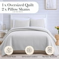 thumbnail image 2 of Southshore Fine Living, Inc. Twin XL Quilt Bedding Set, Twin Grey Quilt with Pillow Sham, Light Grey, 2 of 9
