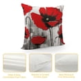thumbnail image 4 of Nawypu  Poppy Flower Throw Pillow Cover Red Poppies Soft Pillowcases Pillow Cushion Covers for Home Sofa Couch Garden Bench Living Room Car Decoration, Grunge Poppies Field, 4 of 5