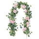 thumbnail image 4 of Arreglo floral de enredaderas artificiales, hebras versátiles de eucalipto sintético Rosa, 4 of 9