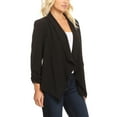 thumbnail image 2 of Moa Collection Women's Casual Relaxed Fit Open Front Blazer Jacket, 2 of 5