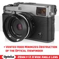 thumbnail image 5 of opteka 28mm f/2.8 hd mc manual prime lens with vented hood and cleaning kit for fuji x mount aps-c digital cameras, 5 of 11